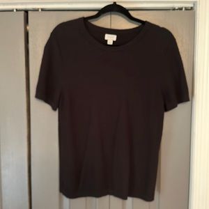 Black knit j crew top